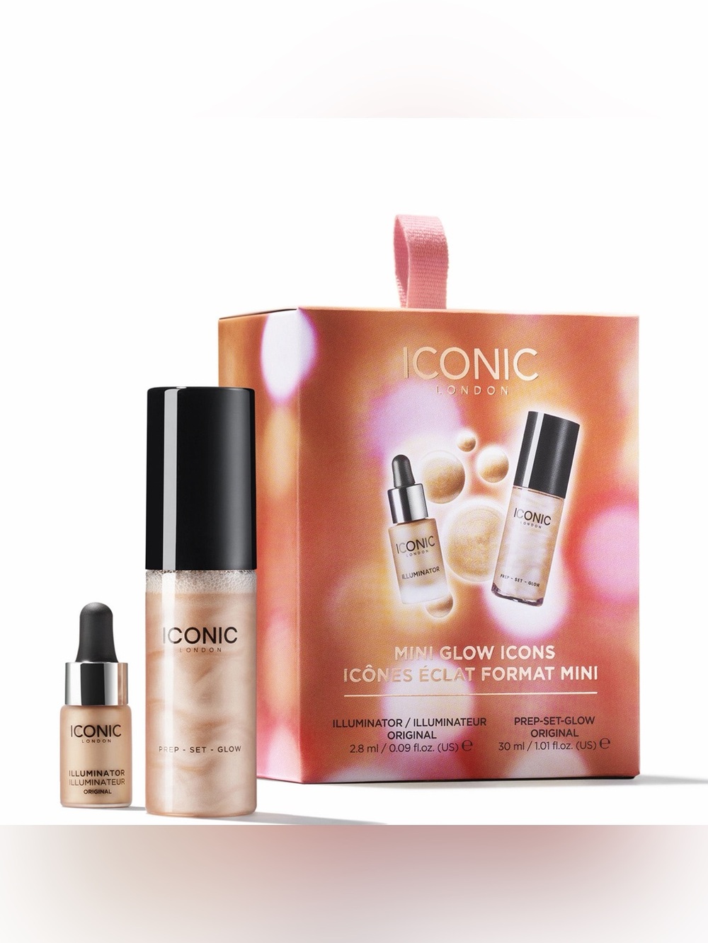 ICONIC London Mini Glow Icons Illuminator Set in Champagne Pink-Gold